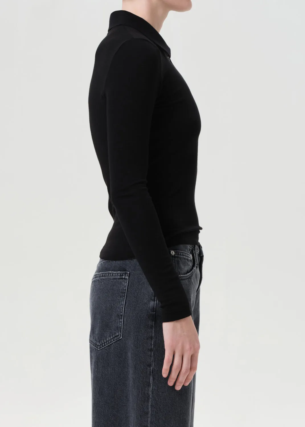 Amos Polo in Black sold by Agolde product image thumbnail 3