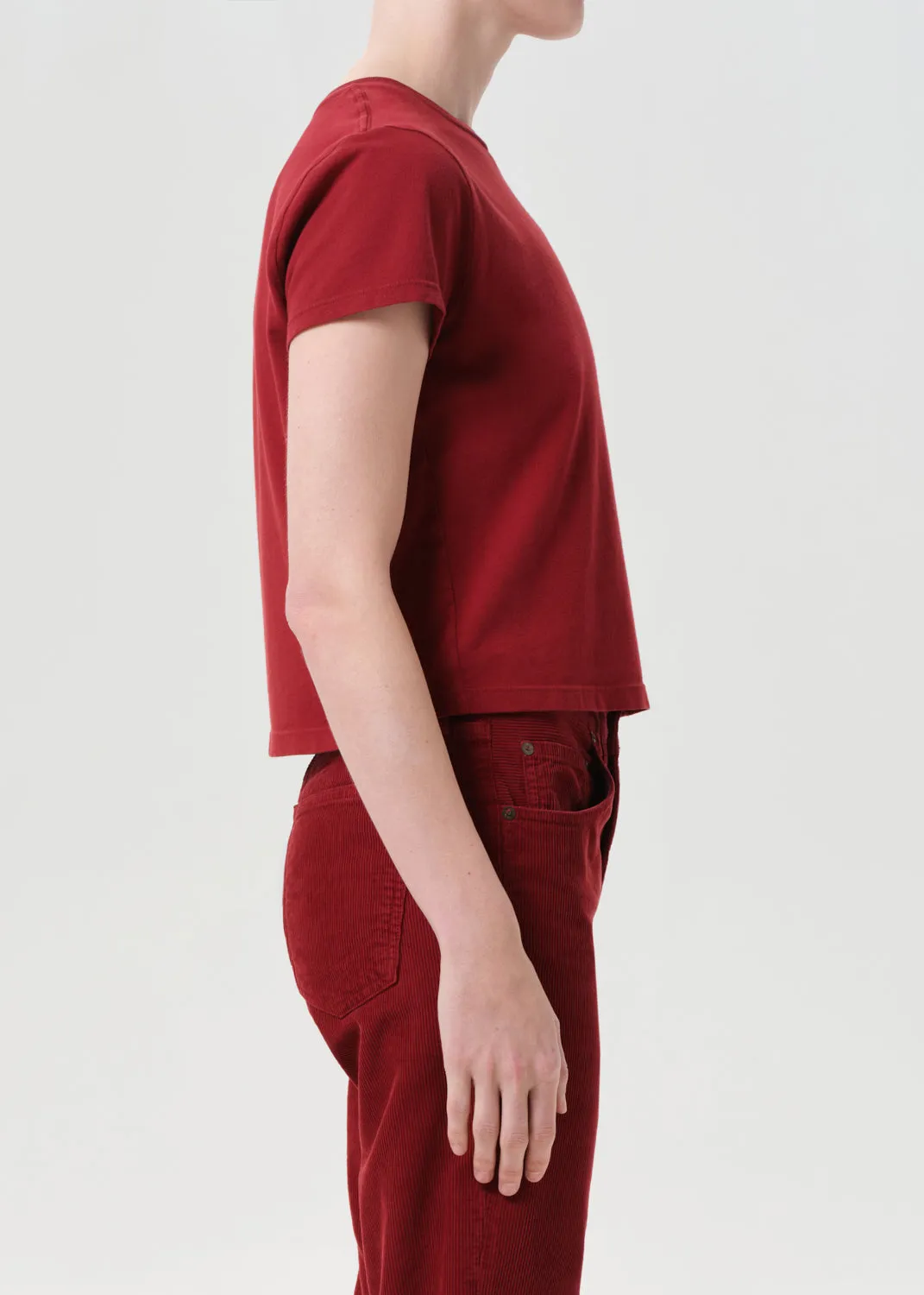 Adine Shrunken Tee in Brick sold by Agolde product image thumbnail 2