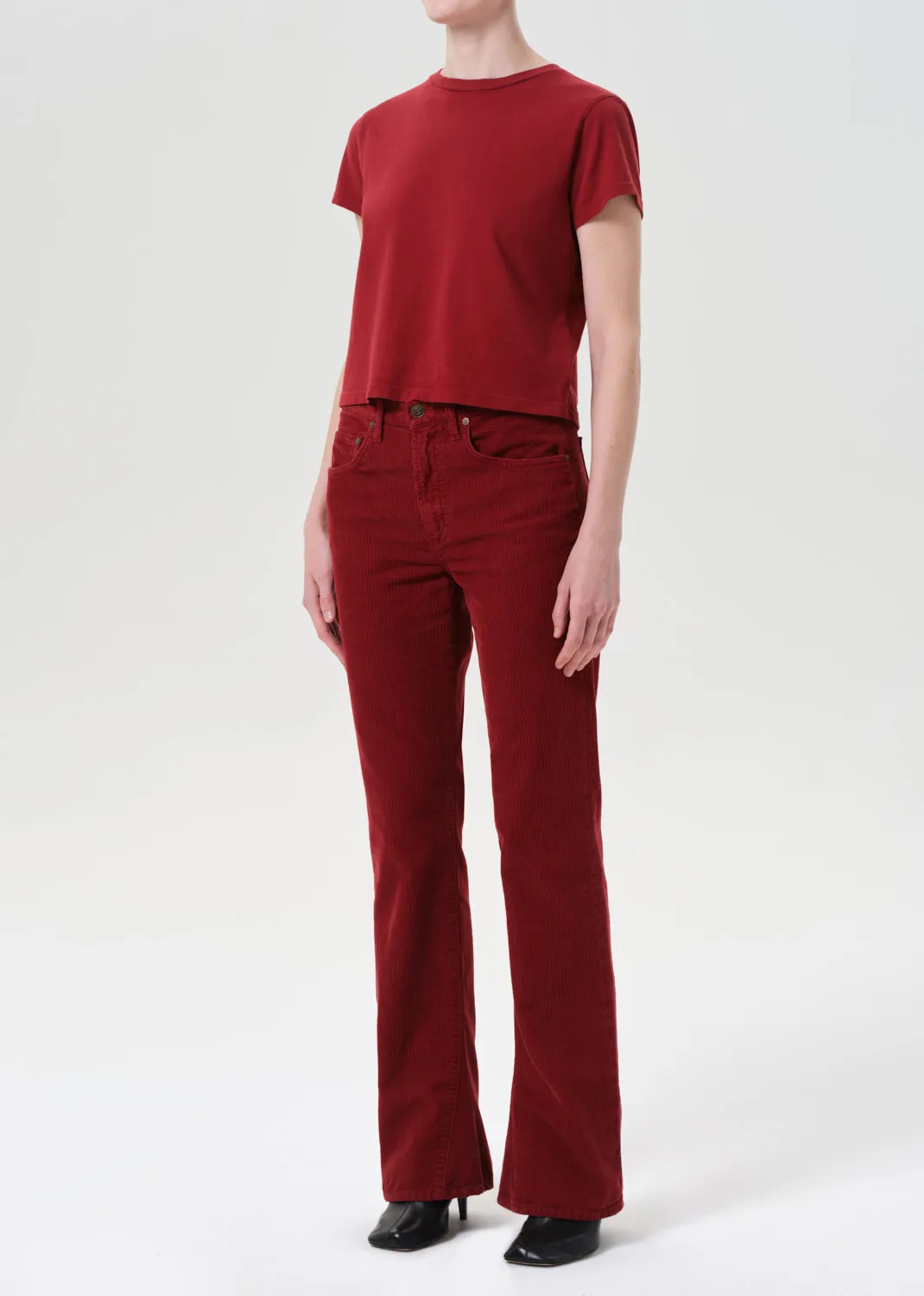 Adine Shrunken Tee in Brick sold by Agolde product image thumbnail 5