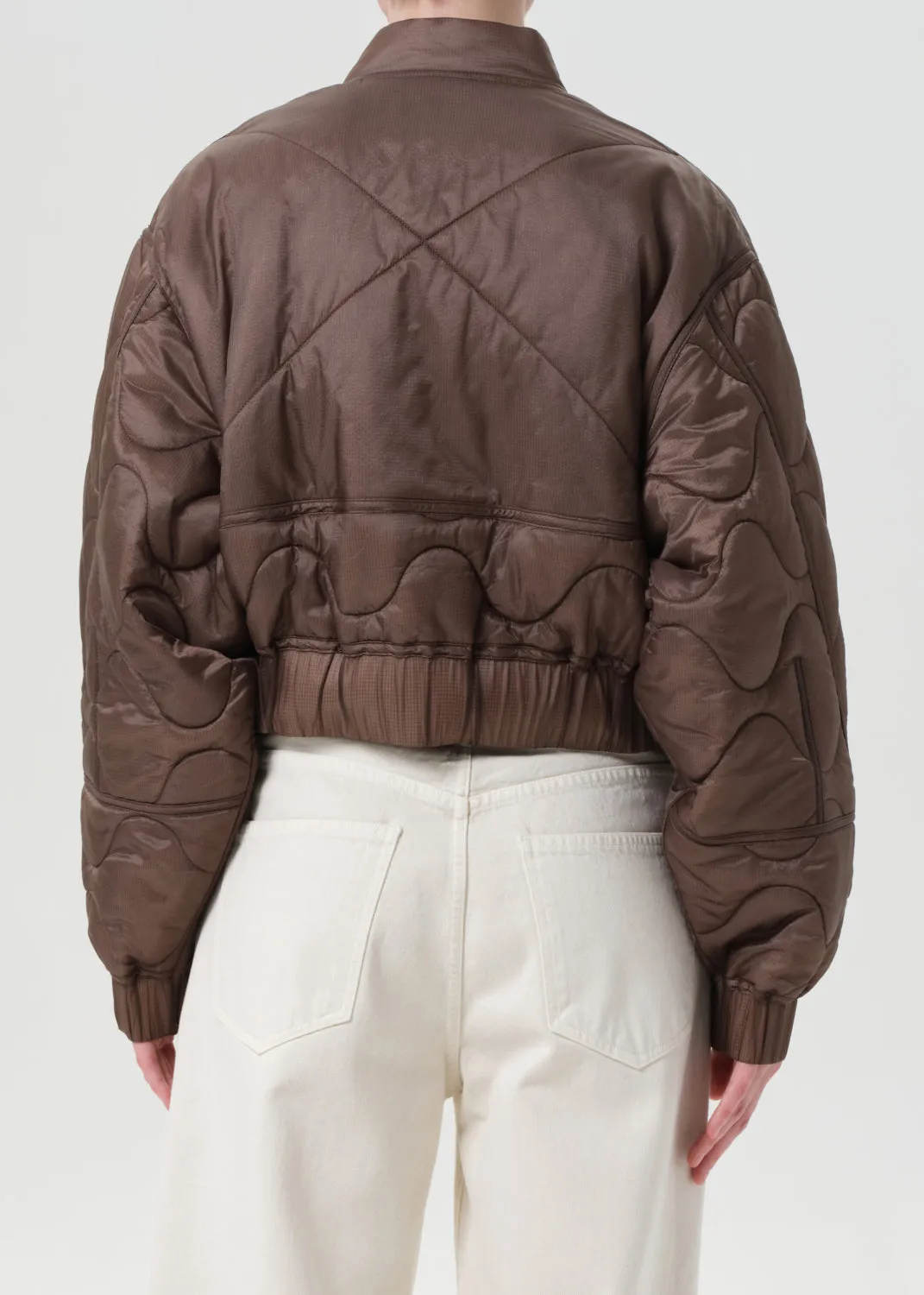 Iona Quilted Jacket in Cocoa sold by Agolde product image thumbnail 2
