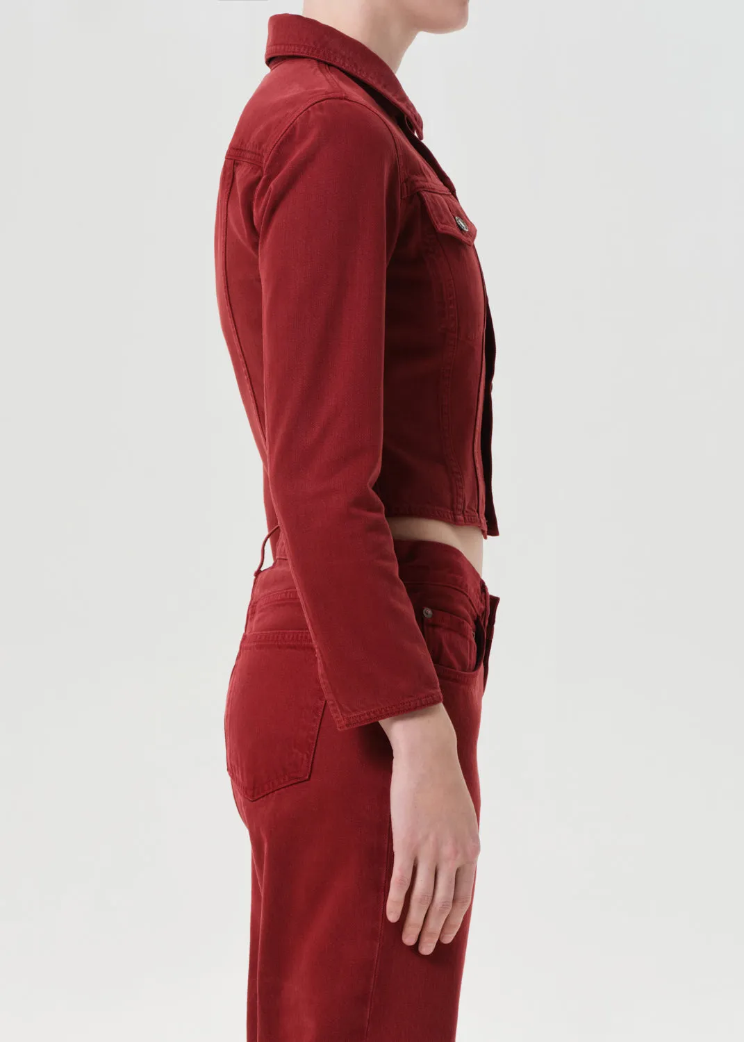 Contoured Jacket in Brick sold by Agolde product image thumbnail 3