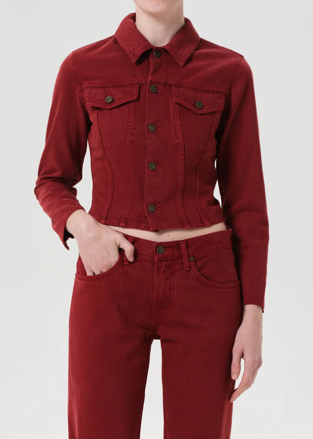 Contoured Jacket in Brick sold by Agolde