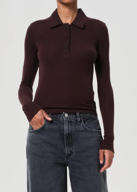Amos Polo in Root sold by Agolde