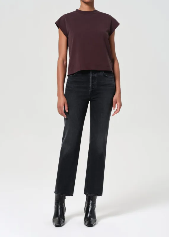 90's Pinch Waist Crop (Comfort Stretch) in Radius sold by Agolde