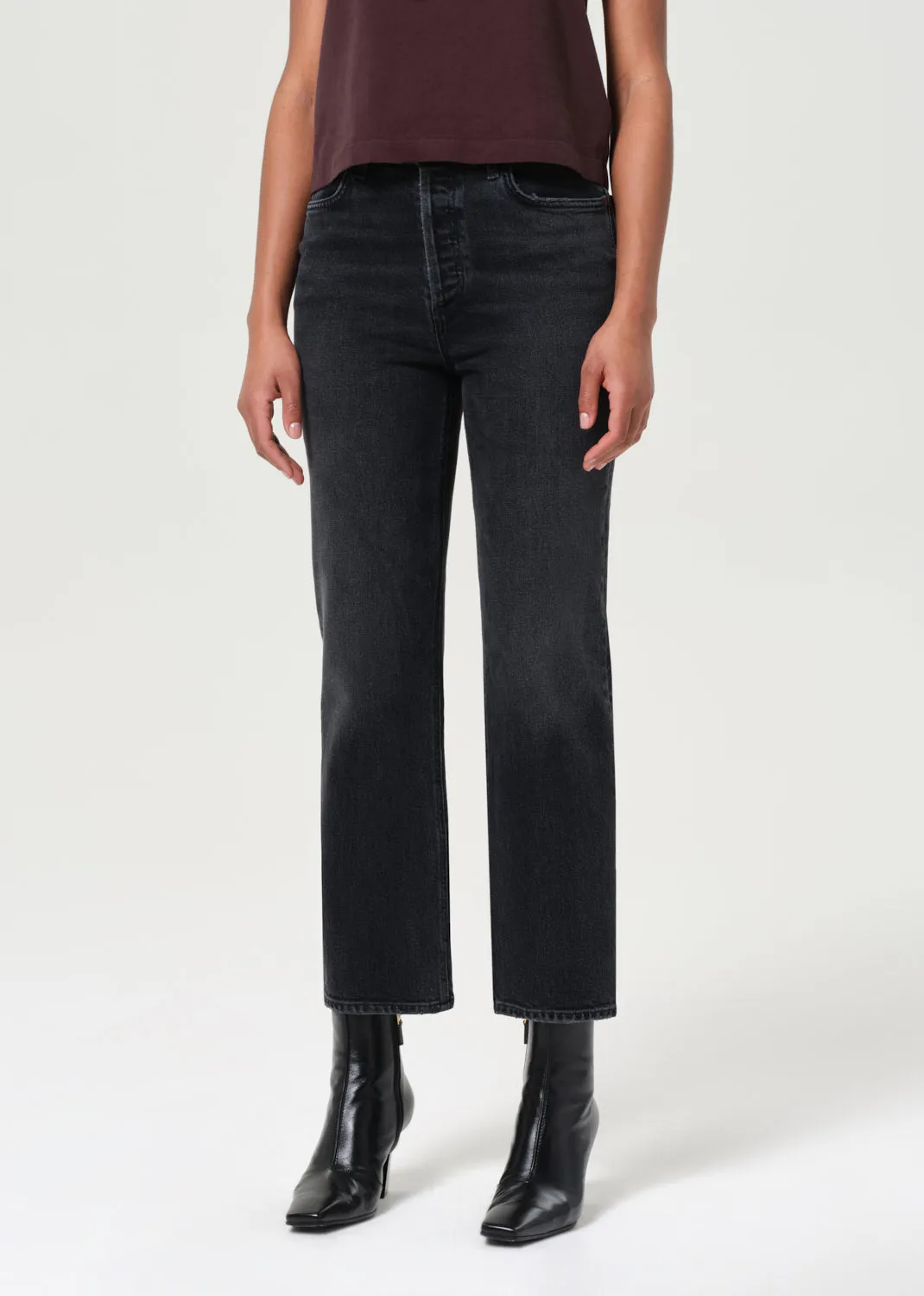 90's Pinch Waist Crop (Comfort Stretch) in Radius sold by Agolde product image thumbnail 4