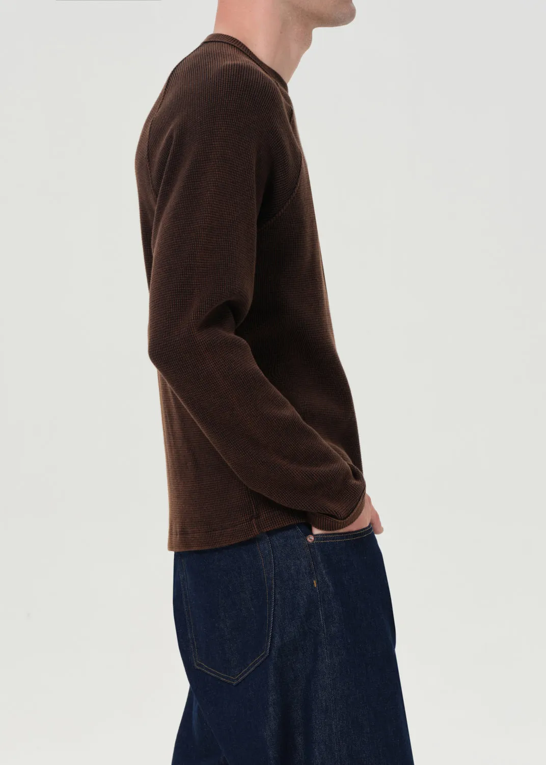 Payson Waffle Tee in Aerosol sold by Agolde product image thumbnail 4