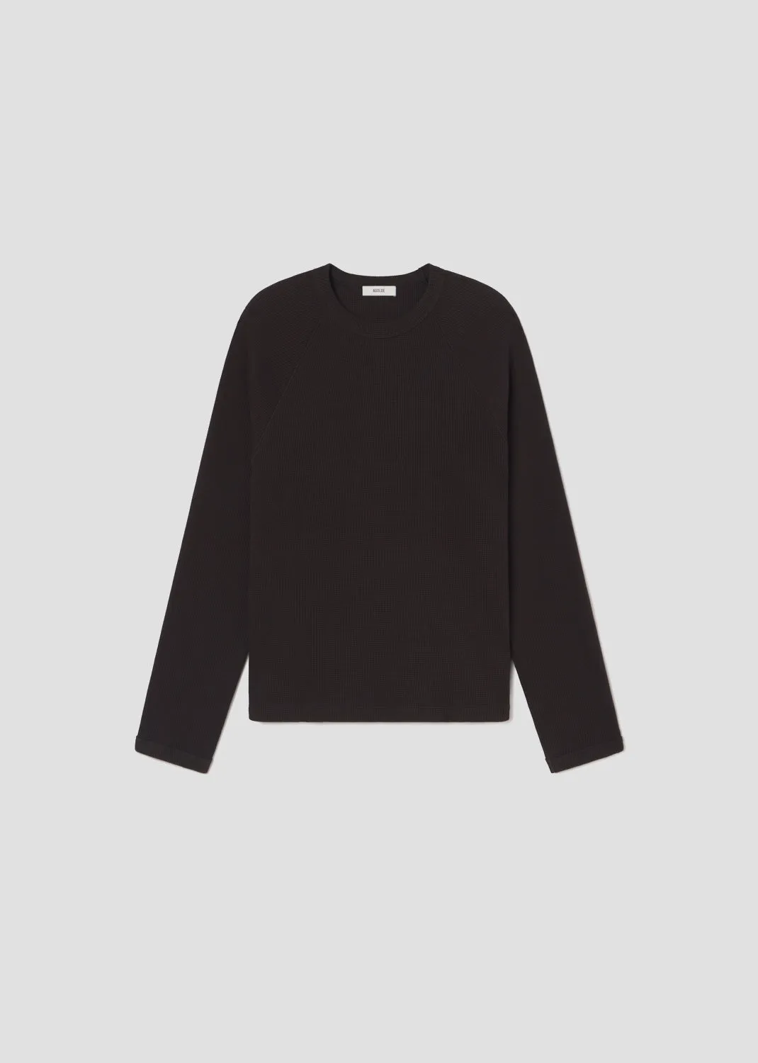 Payson Waffle Tee in Black sold by Agolde