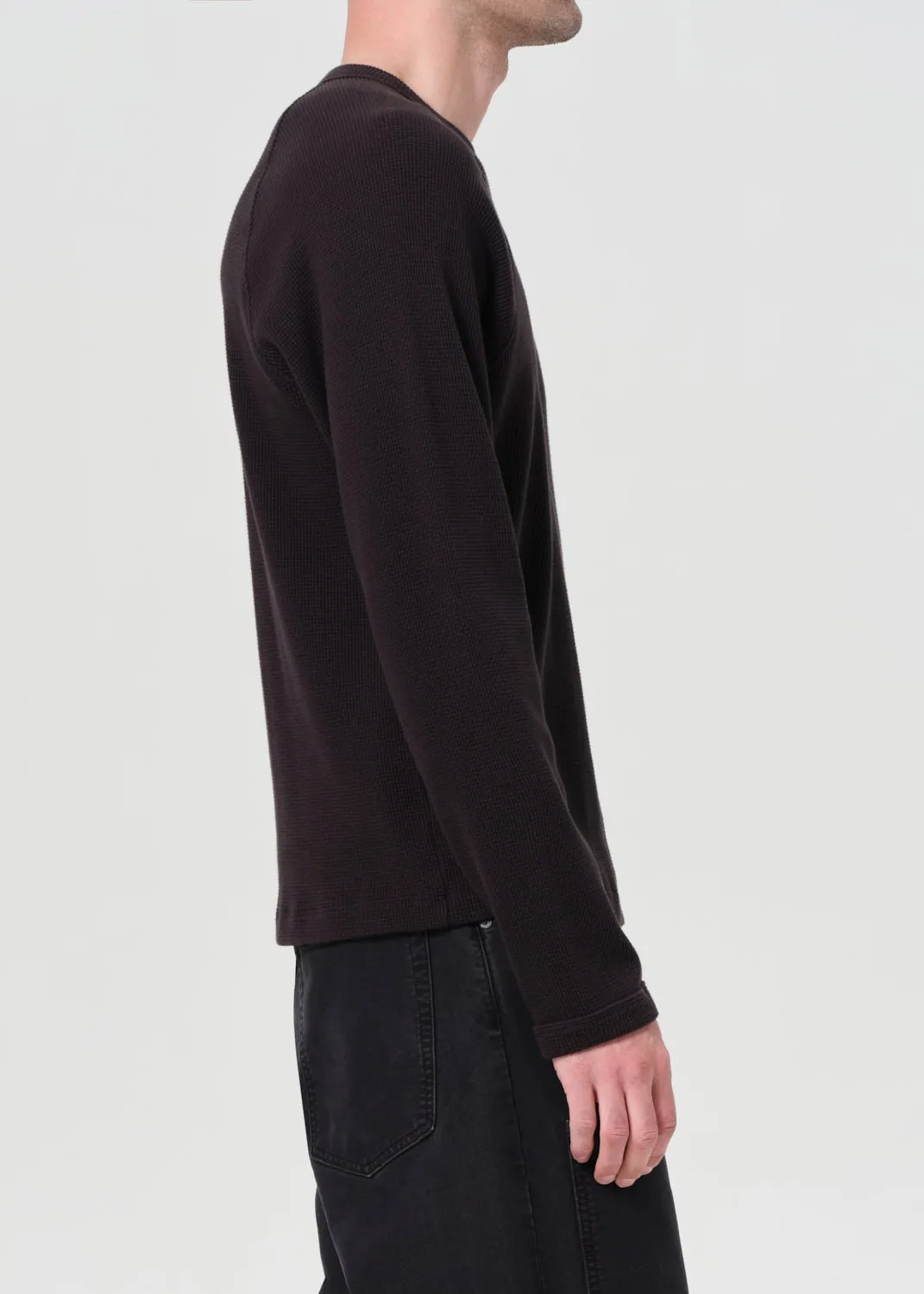 Payson Waffle Tee in Black sold by Agolde product image thumbnail 4