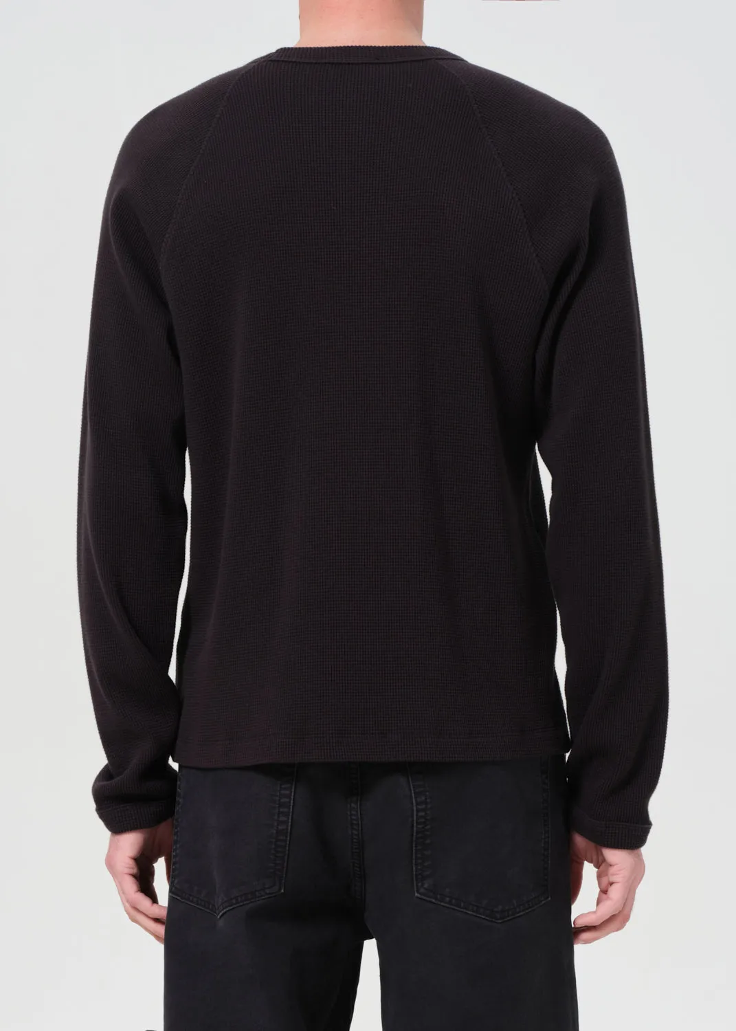 Payson Waffle Tee in Black sold by Agolde product image thumbnail 3