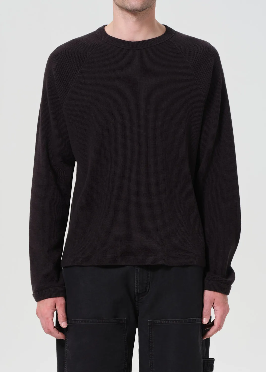 Payson Waffle Tee in Black sold by Agolde product image thumbnail 2