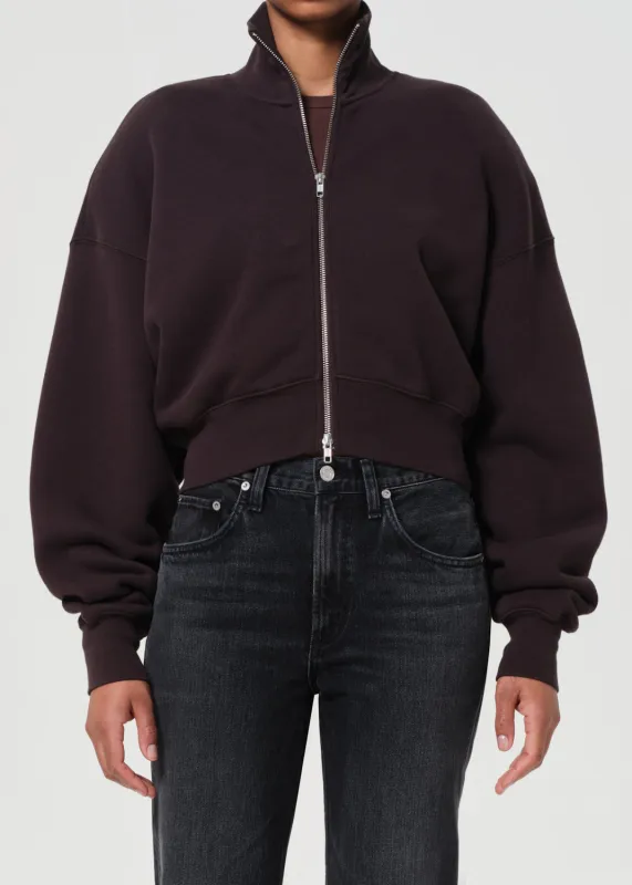 Darby Zip Up in Chocolate made by Agolde