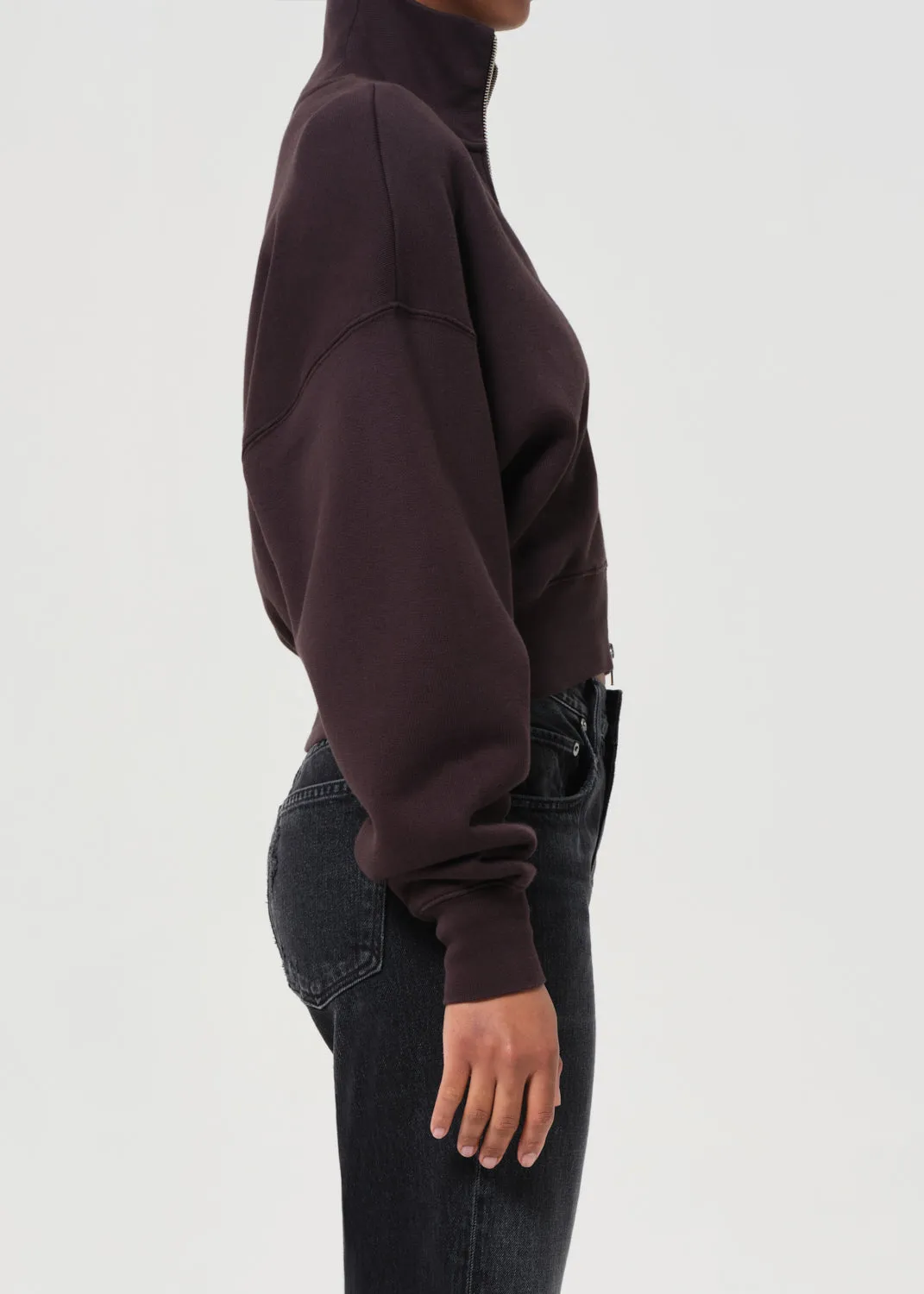 Darby Zip Up in Chocolate sold by Agolde product image thumbnail 3