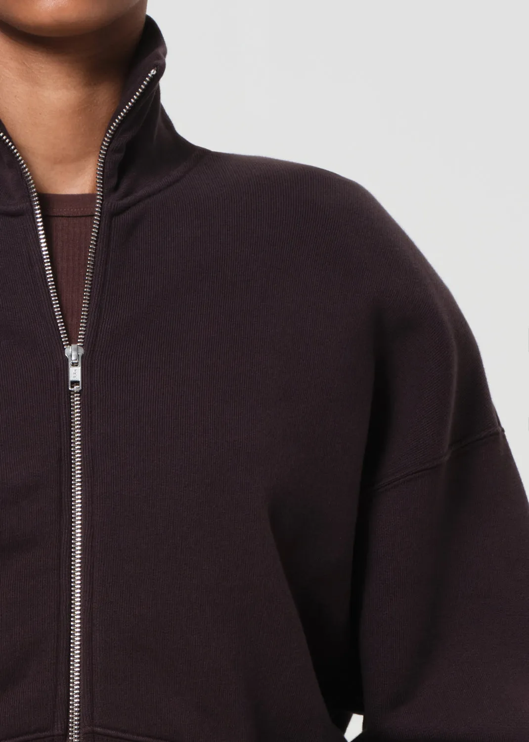 Darby Zip Up in Chocolate sold by Agolde product image thumbnail 5
