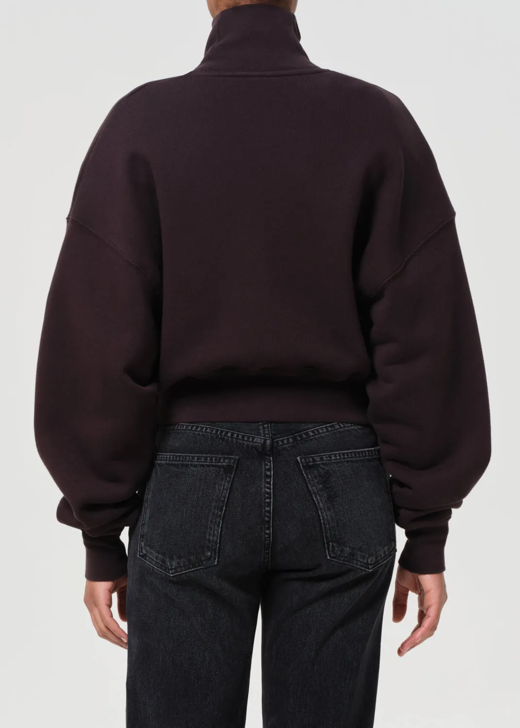 Darby Zip Up in Chocolate sold by Agolde product image thumbnail 2