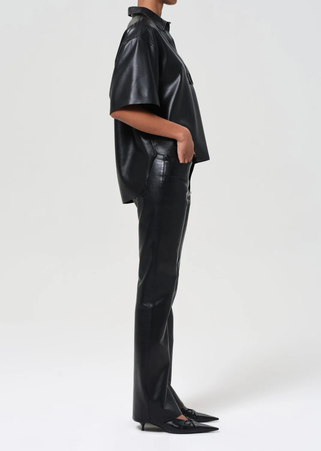 Mid Rise Kick Boot (Recycled Leather) in Detox sold by Agolde product image thumbnail 4