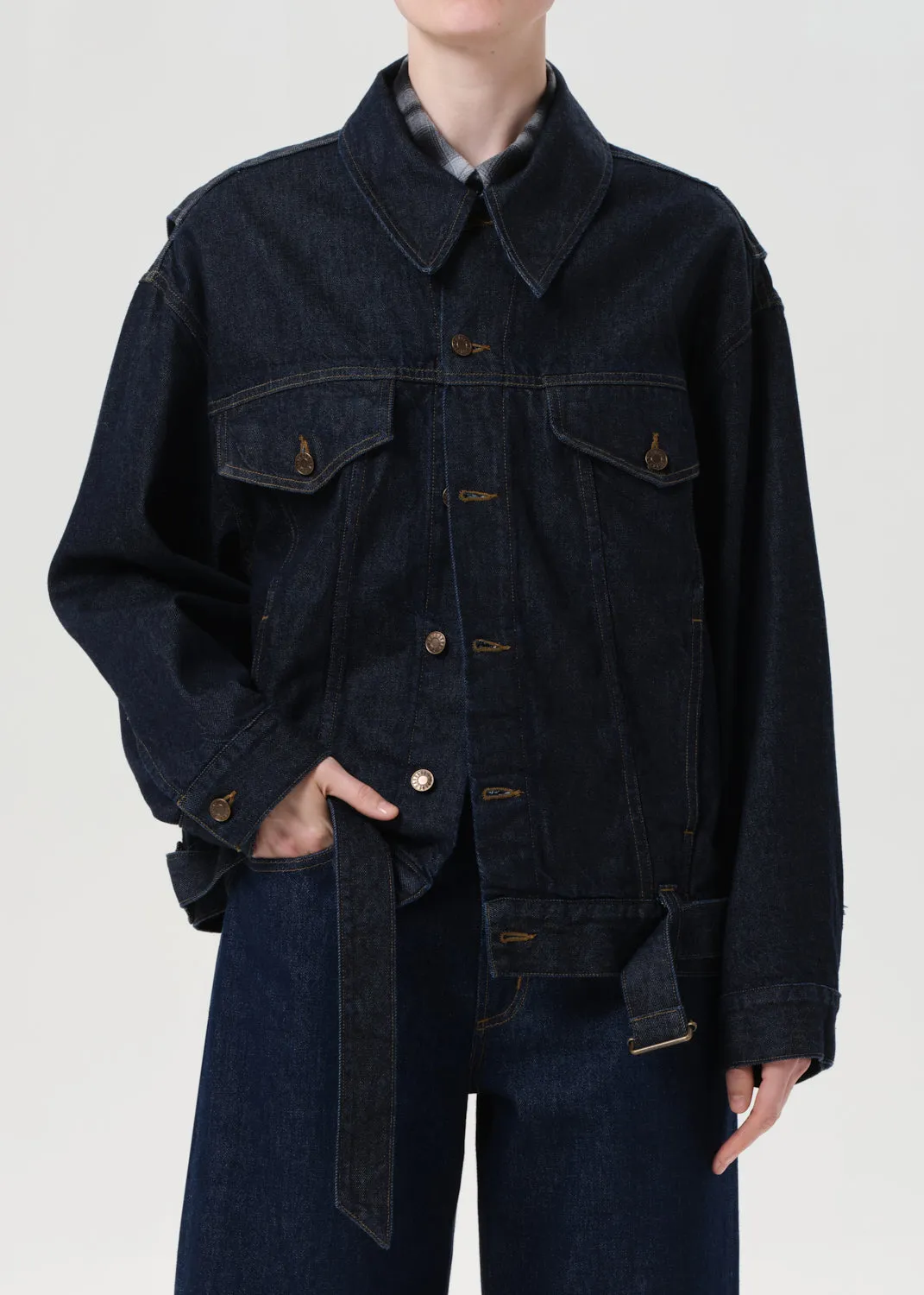 Merritt Jacket (Weightless) in Rinse sold by Agolde