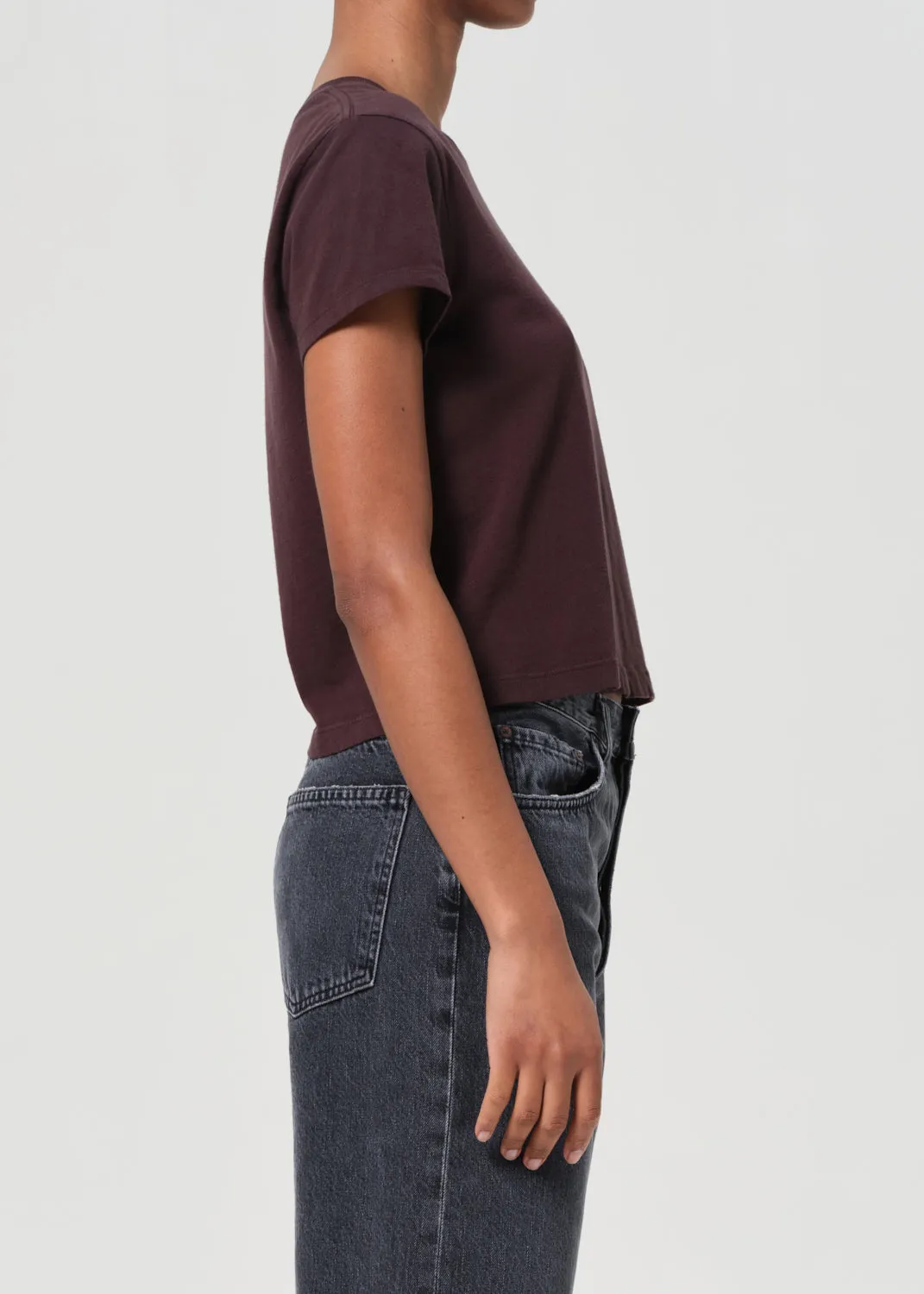 Adine Shrunken Tee in Root sold by Agolde product image thumbnail 2