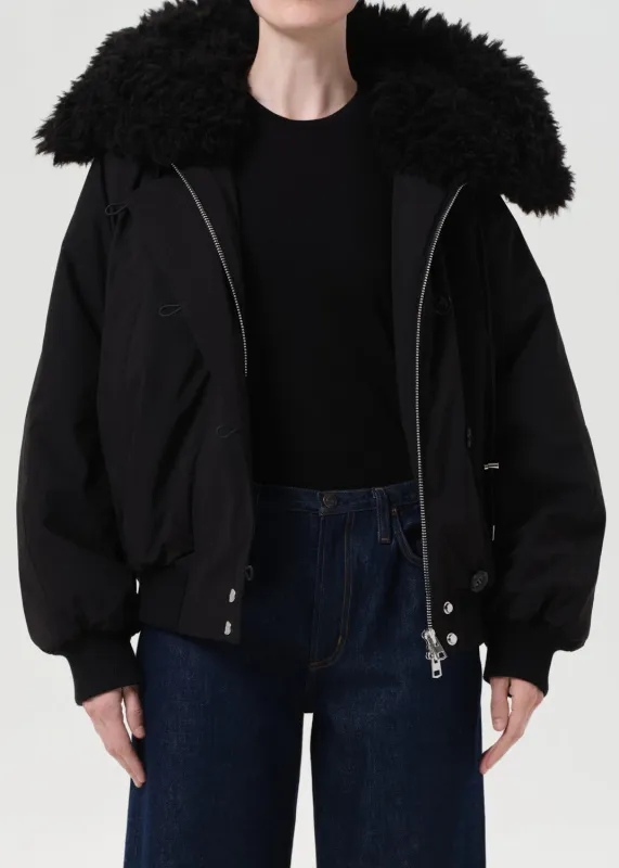 Camberly Snorkel Parka in Black sold by Agolde