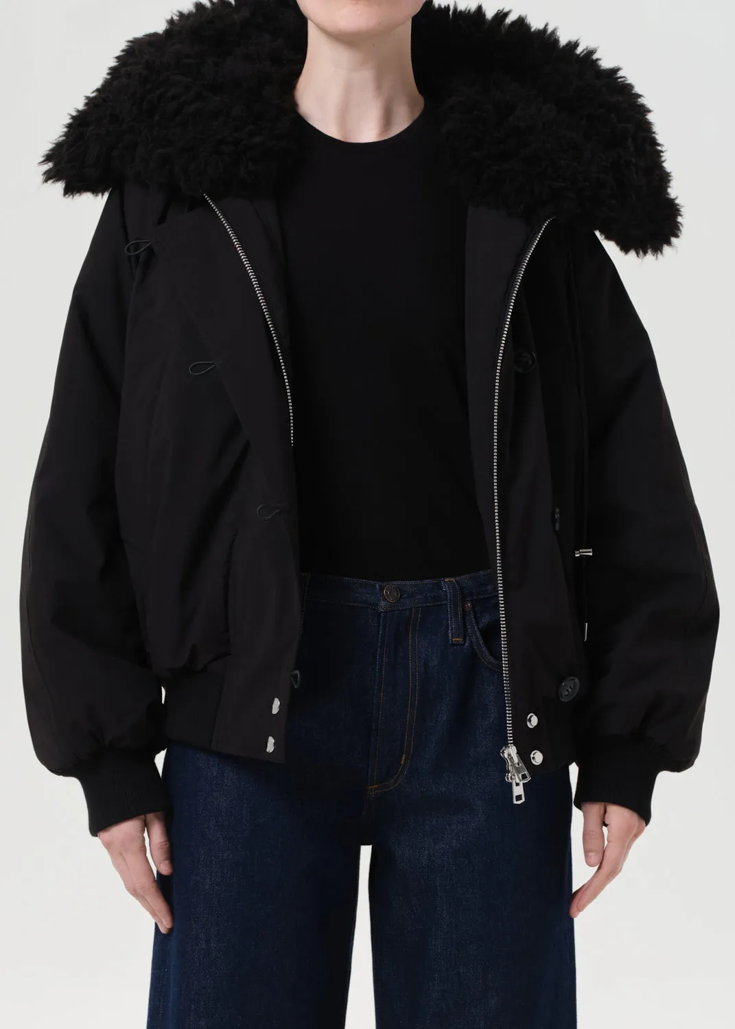 Camberly Snorkel Parka in Black sold by Agolde