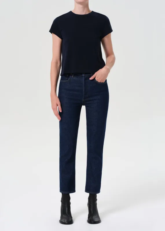 Riley High Rise Straight Crop (STRETCH) in Reissue sold by Agolde