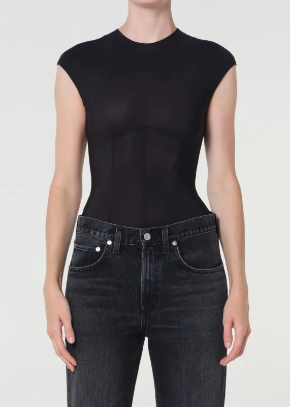 Nadia Bodysuit in Black sold by Agolde