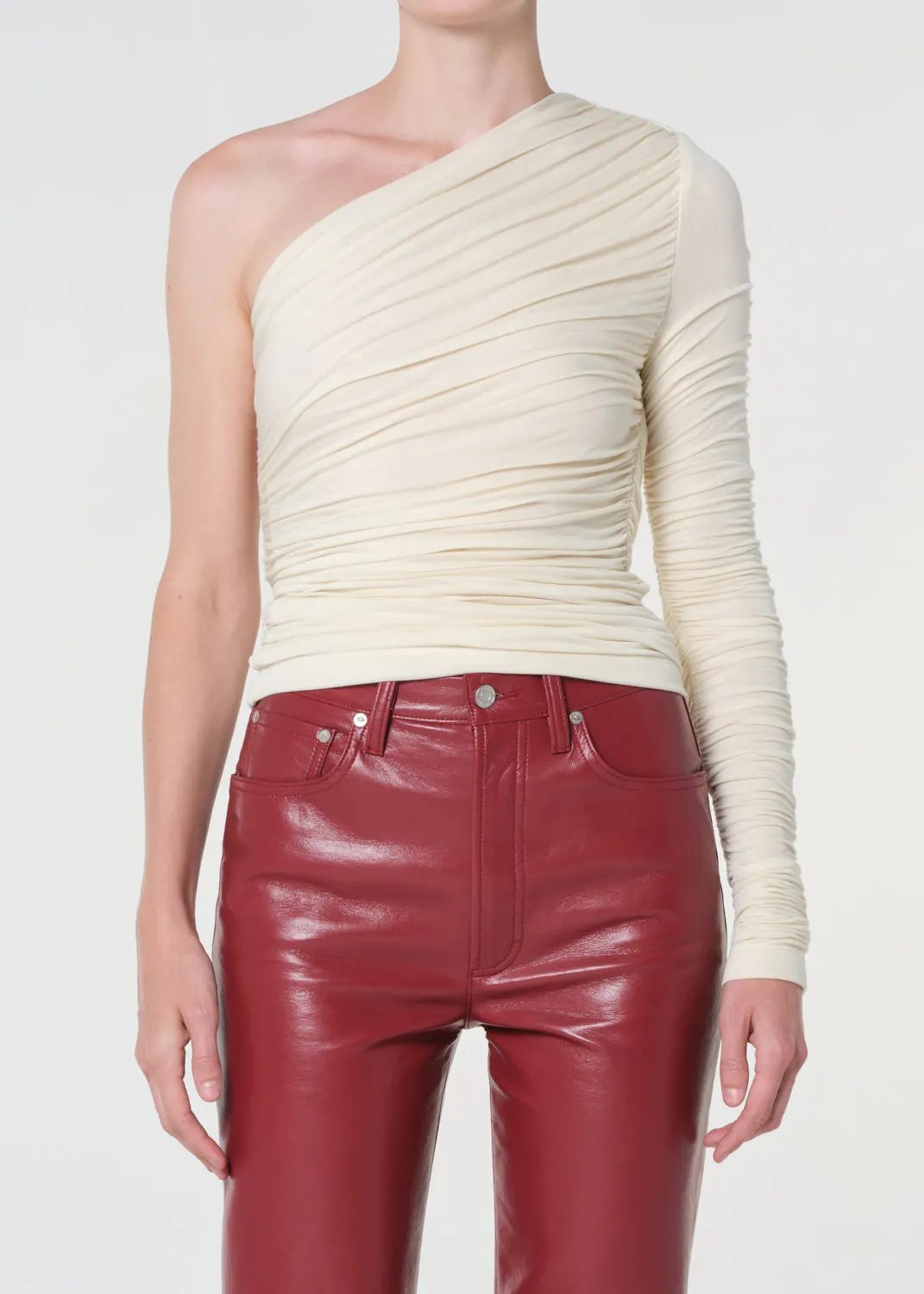 Annette Tee in Oat Milk sold by Agolde