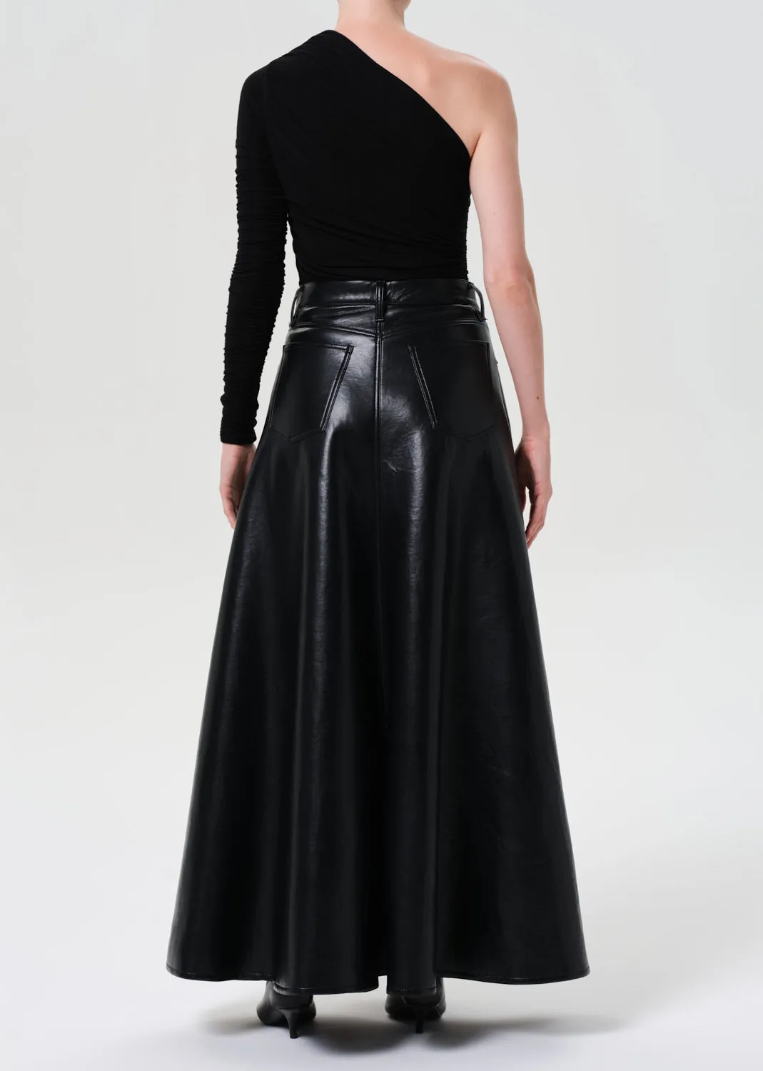 Odin Skirt (Recycled Leather) in Detox sold by Agolde product image thumbnail 2