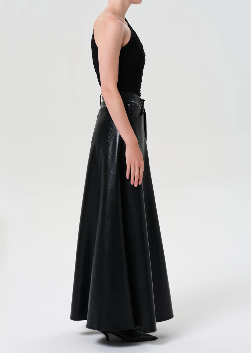 Odin Skirt (Recycled Leather) in Detox sold by Agolde product image thumbnail 3