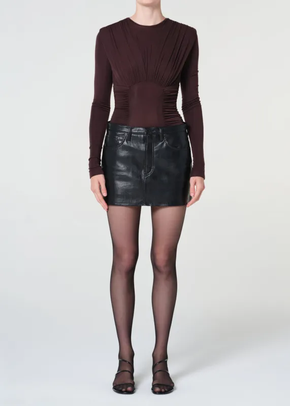 Keira Mini (Recycled Leather) in Detox sold by Agolde