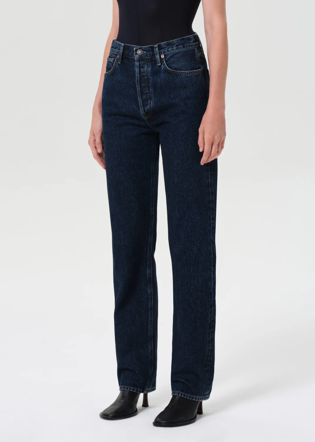 90's Pinch Waist High Rise Straight Long in Pendulum sold by Agolde product image thumbnail 4