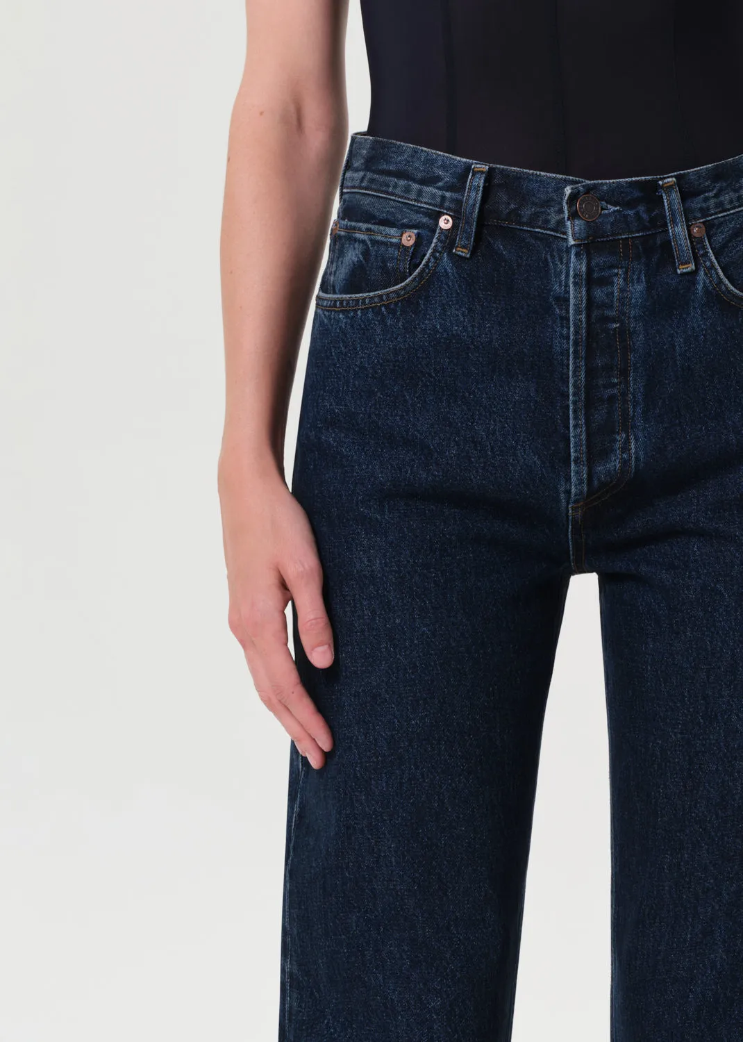 90's Pinch Waist High Rise Straight Long in Pendulum sold by Agolde product image thumbnail 5