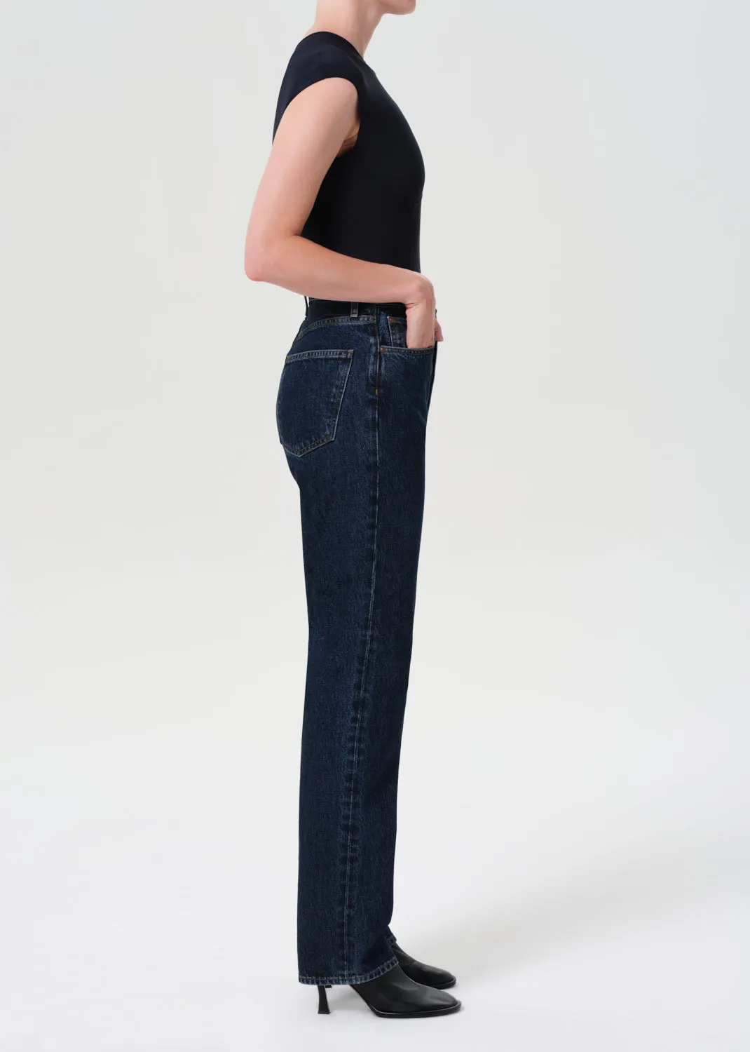 90's Pinch Waist High Rise Straight Long in Pendulum sold by Agolde product image thumbnail 3