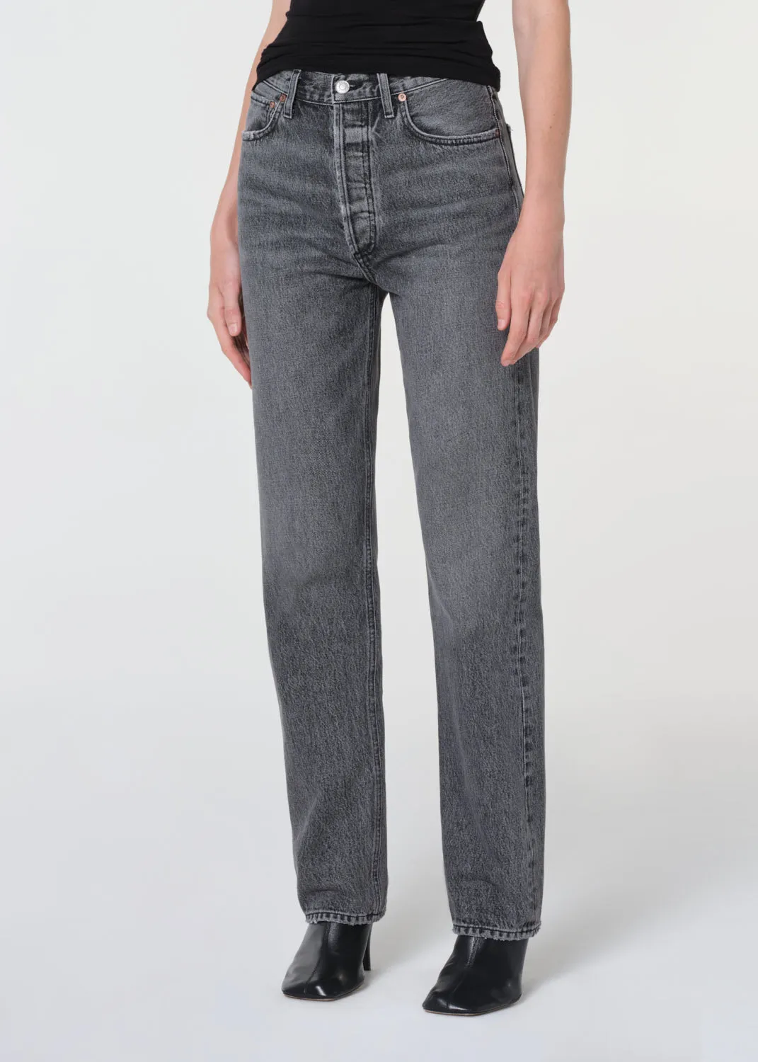 90's Pinch Waist High Rise Straight Long in Spirit sold by Agolde product image thumbnail 4