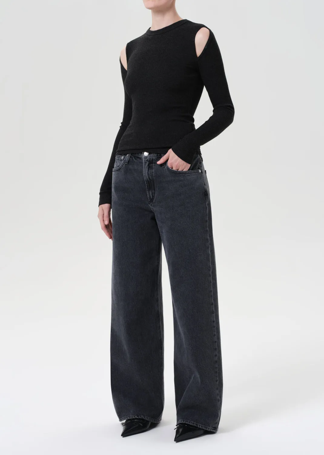 Pierce Long Sleeve Tee in Katniss sold by Agolde product image thumbnail 5