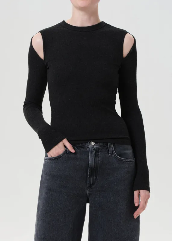 Pierce Long Sleeve Tee in Katniss sold by Agolde