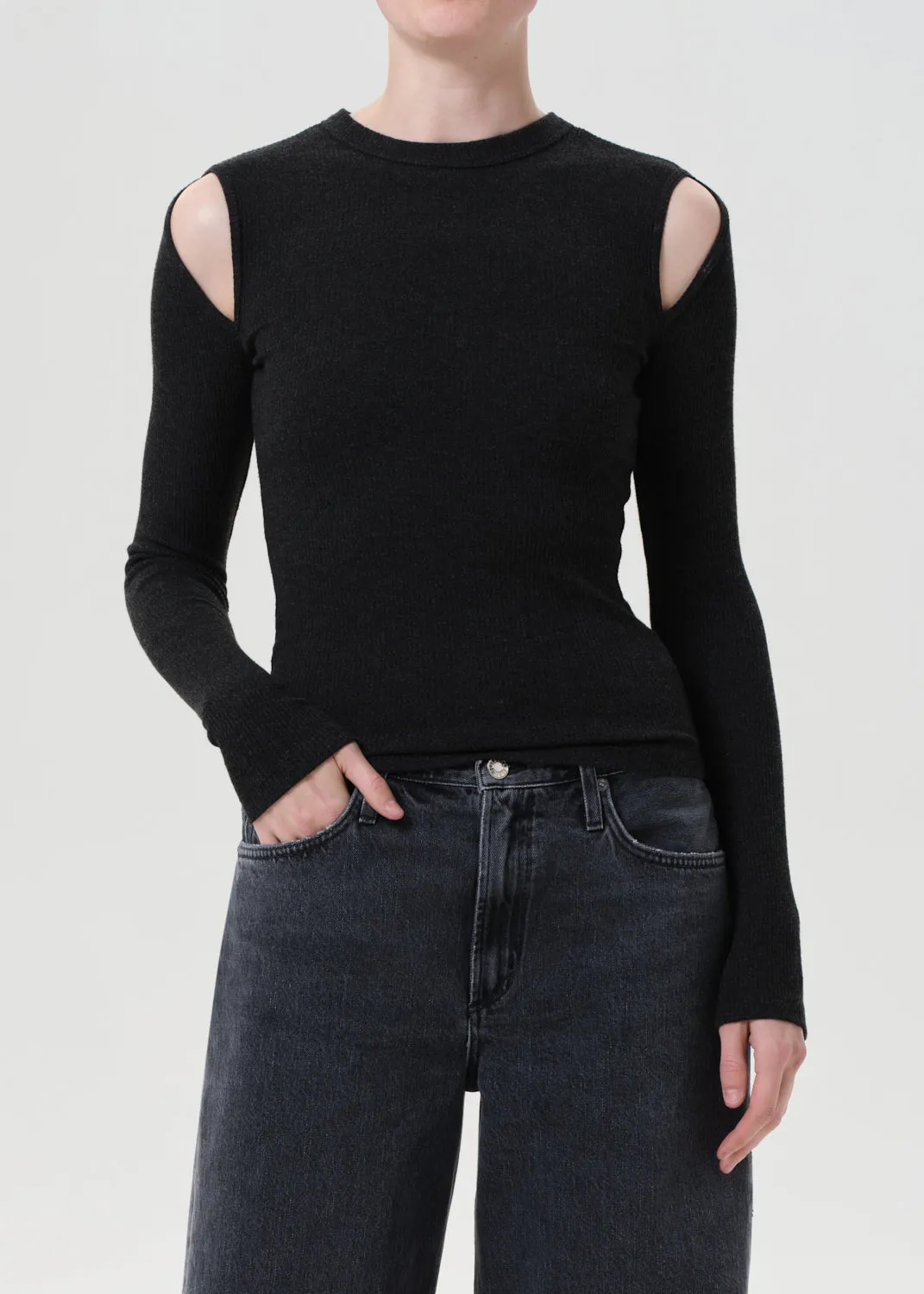 Pierce Long Sleeve Tee in Katniss sold by Agolde