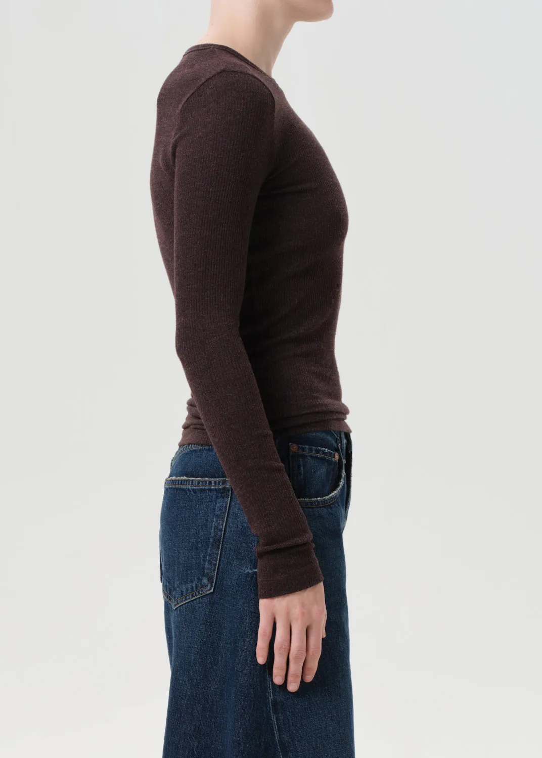 Delphi Slim Tee in Root sold by Agolde product image thumbnail 3