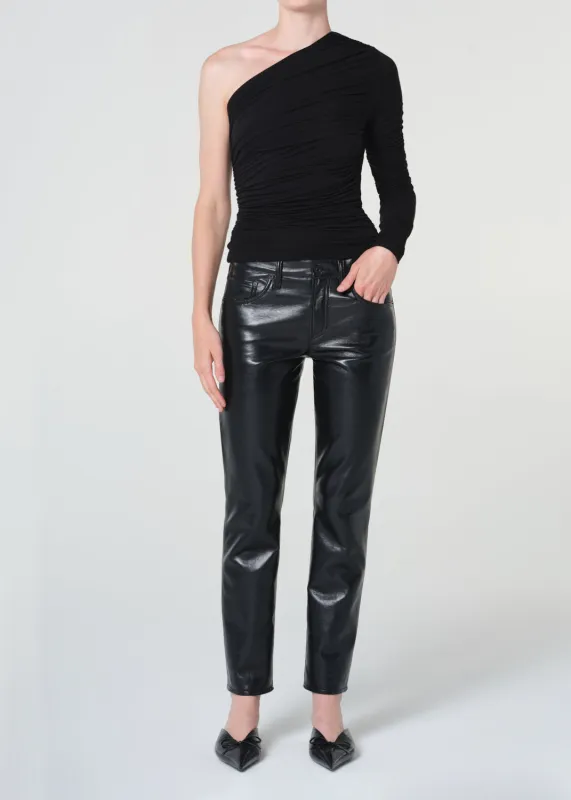 Cocktail Ankle Jean (Recycled Leather) in Detox made by Agolde