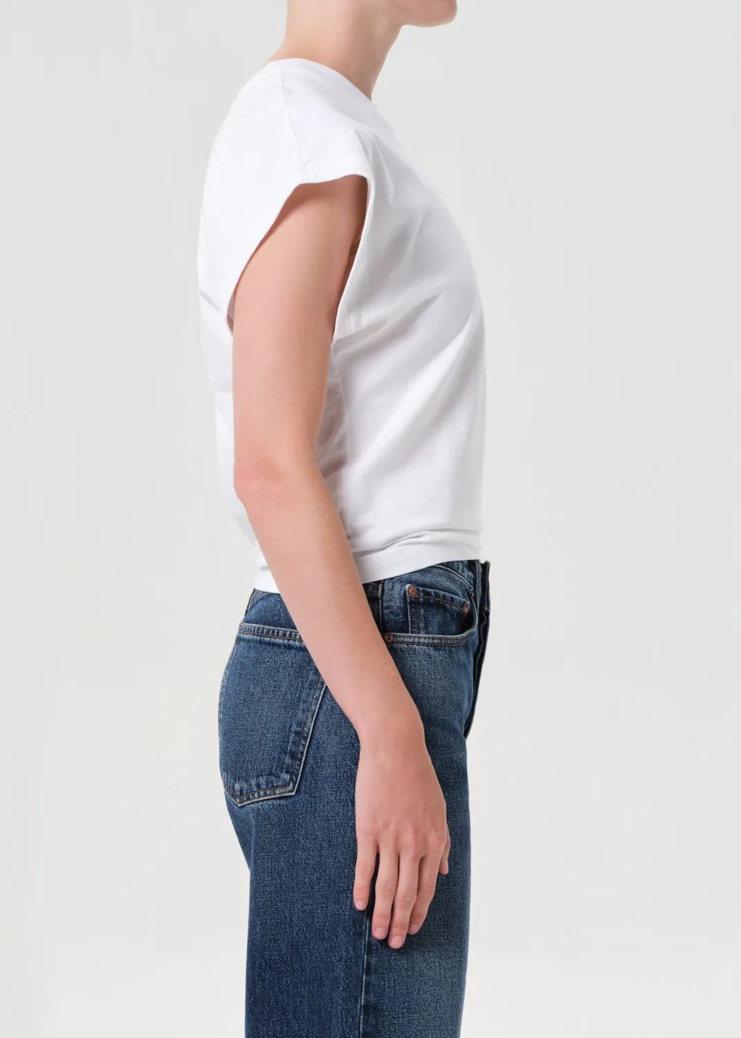 Meg Tee in White sold by Agolde product image thumbnail 3
