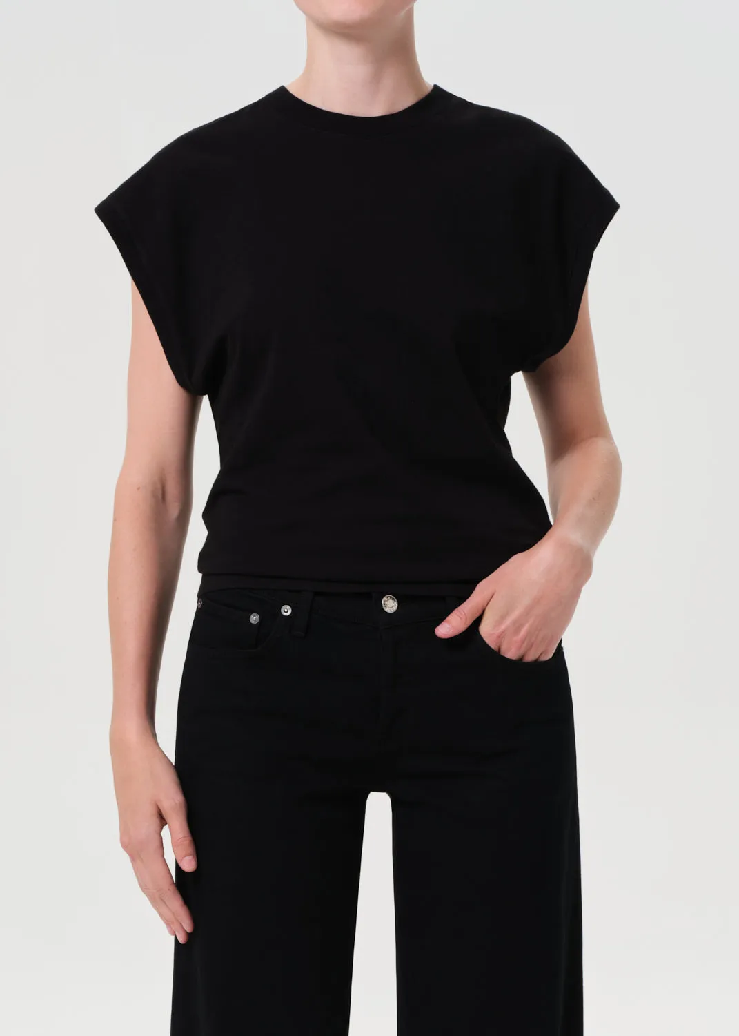 Meg Tee in Black sold by Agolde