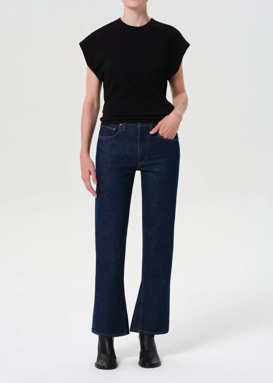 Mid Rise Kick Boot Ankle (Comfort Stretch) in Reissue sold by Agolde