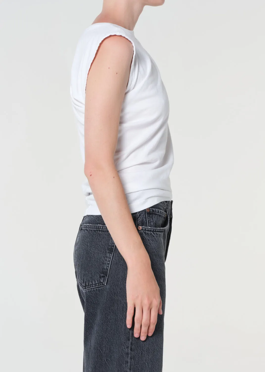 Beth Tee in White sold by Agolde product image thumbnail 3