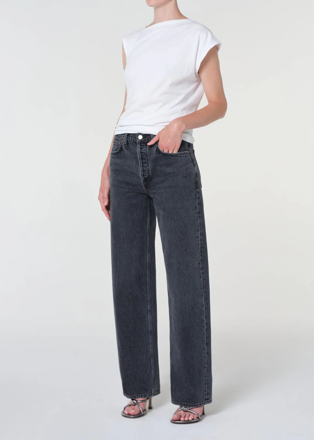 Beth Tee in White sold by Agolde product image thumbnail 4