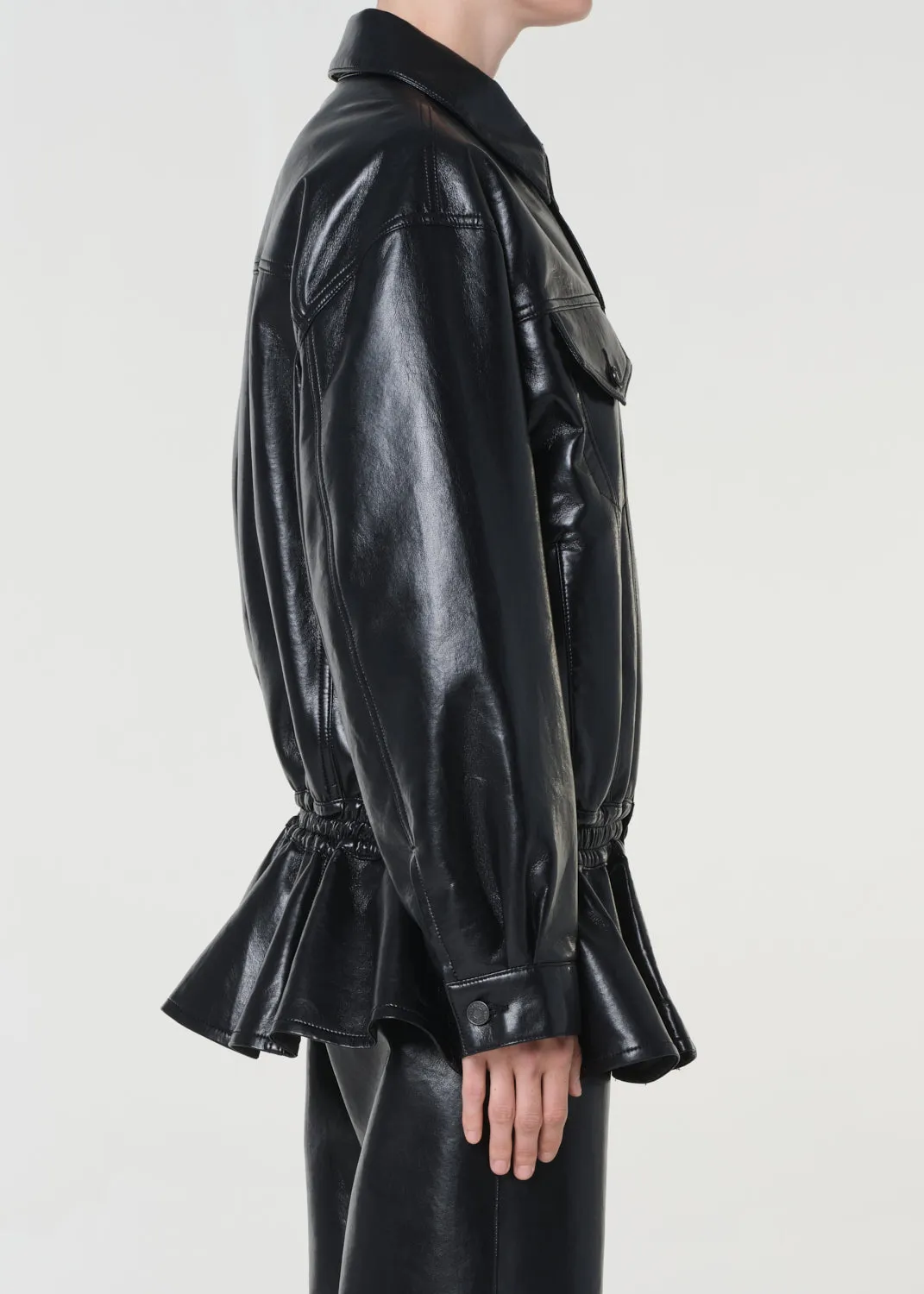 Rubik Jacket (Recycled Leather) in Detox sold by Agolde product image thumbnail 4