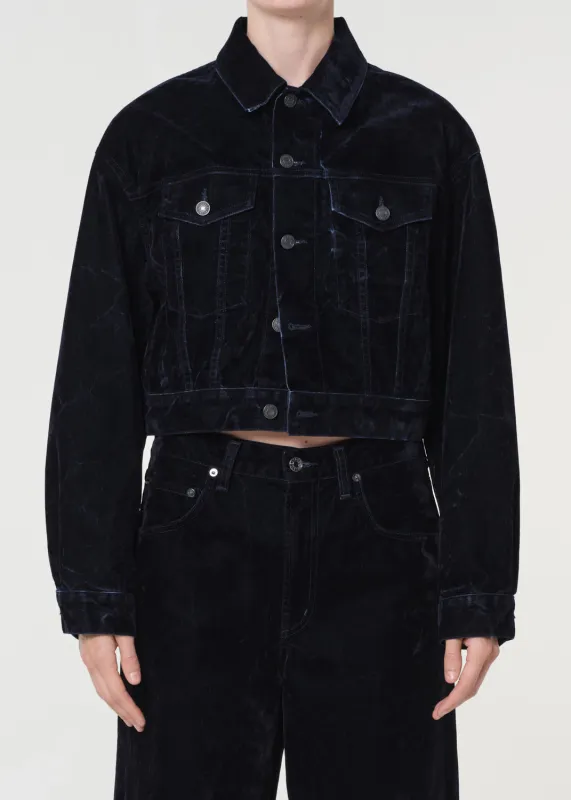 Radley Jacket (Velvet) in Blue Crush made by Agolde
