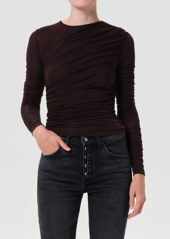 Tania Twist Tee in Root made by Agolde