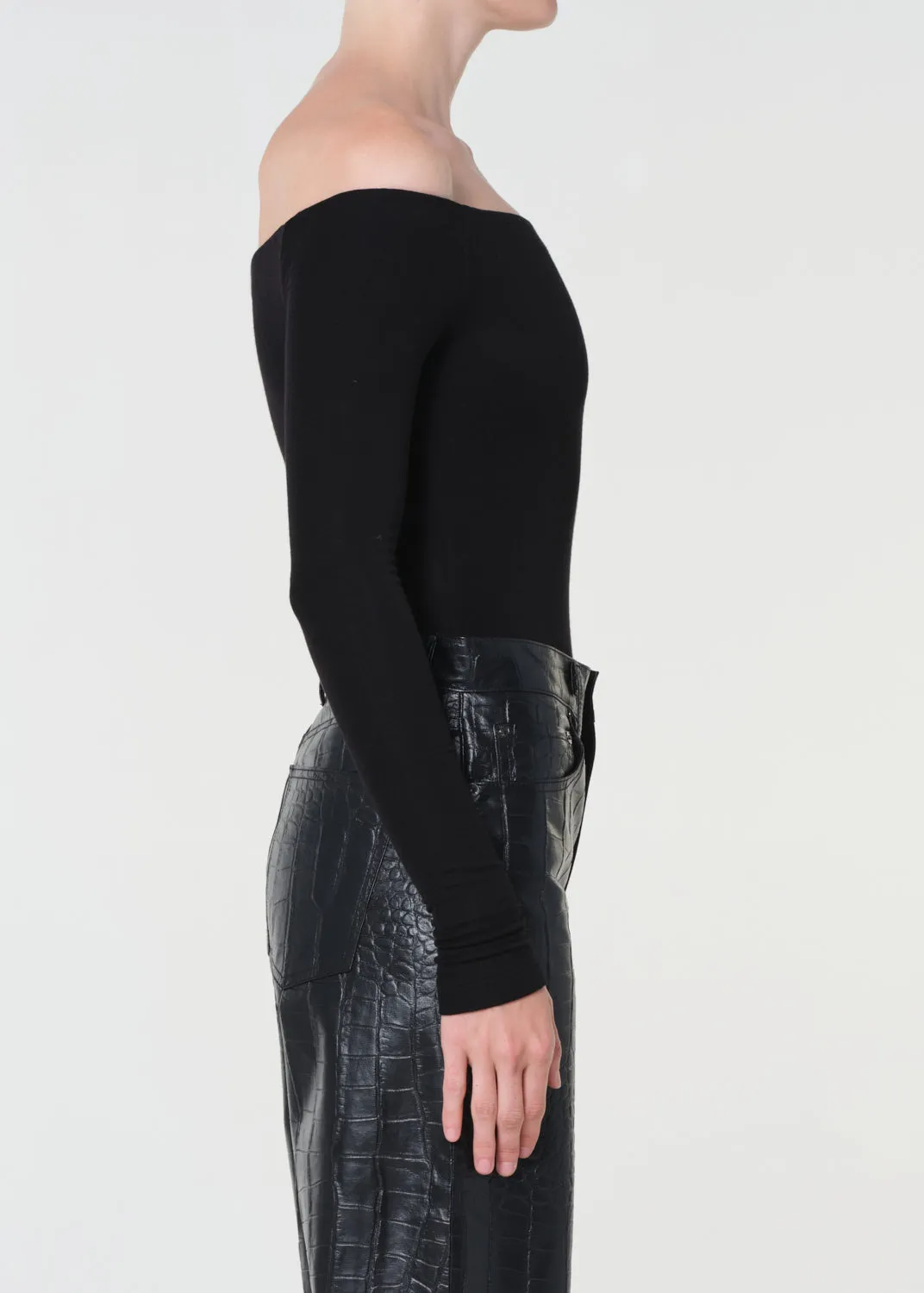 Maren Bodysuit in Black sold by Agolde product image thumbnail 3