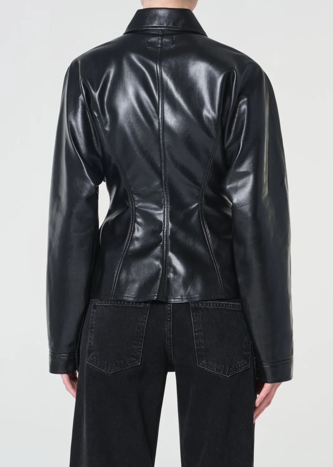 Devon Shirt (Recycled Leather) in Detox sold by Agolde product image thumbnail 4