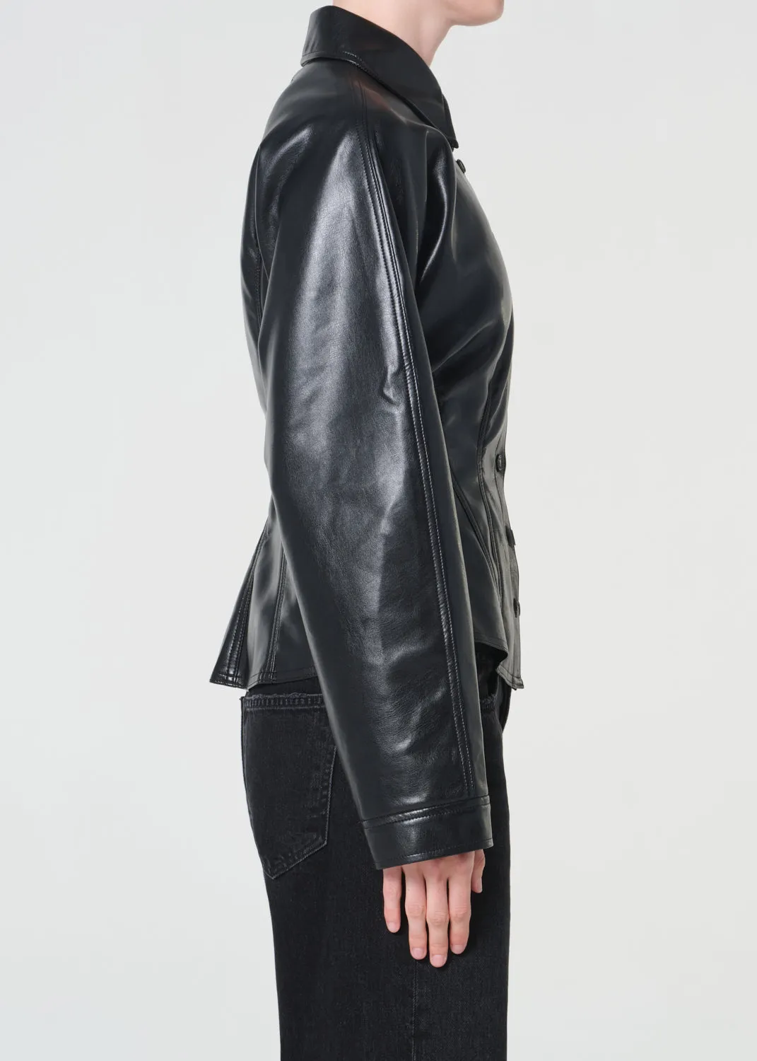 Devon Shirt (Recycled Leather) in Detox sold by Agolde product image thumbnail 3
