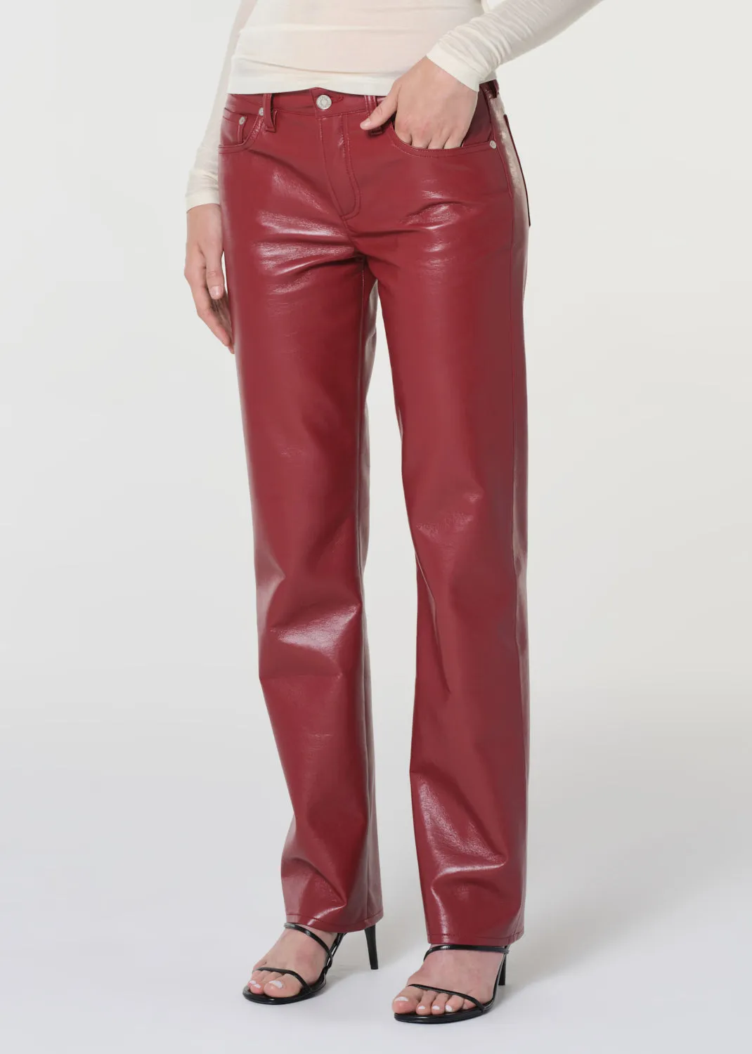 Low Rise Slim (Recycled Leather) in Brick sold by Agolde product image thumbnail 5